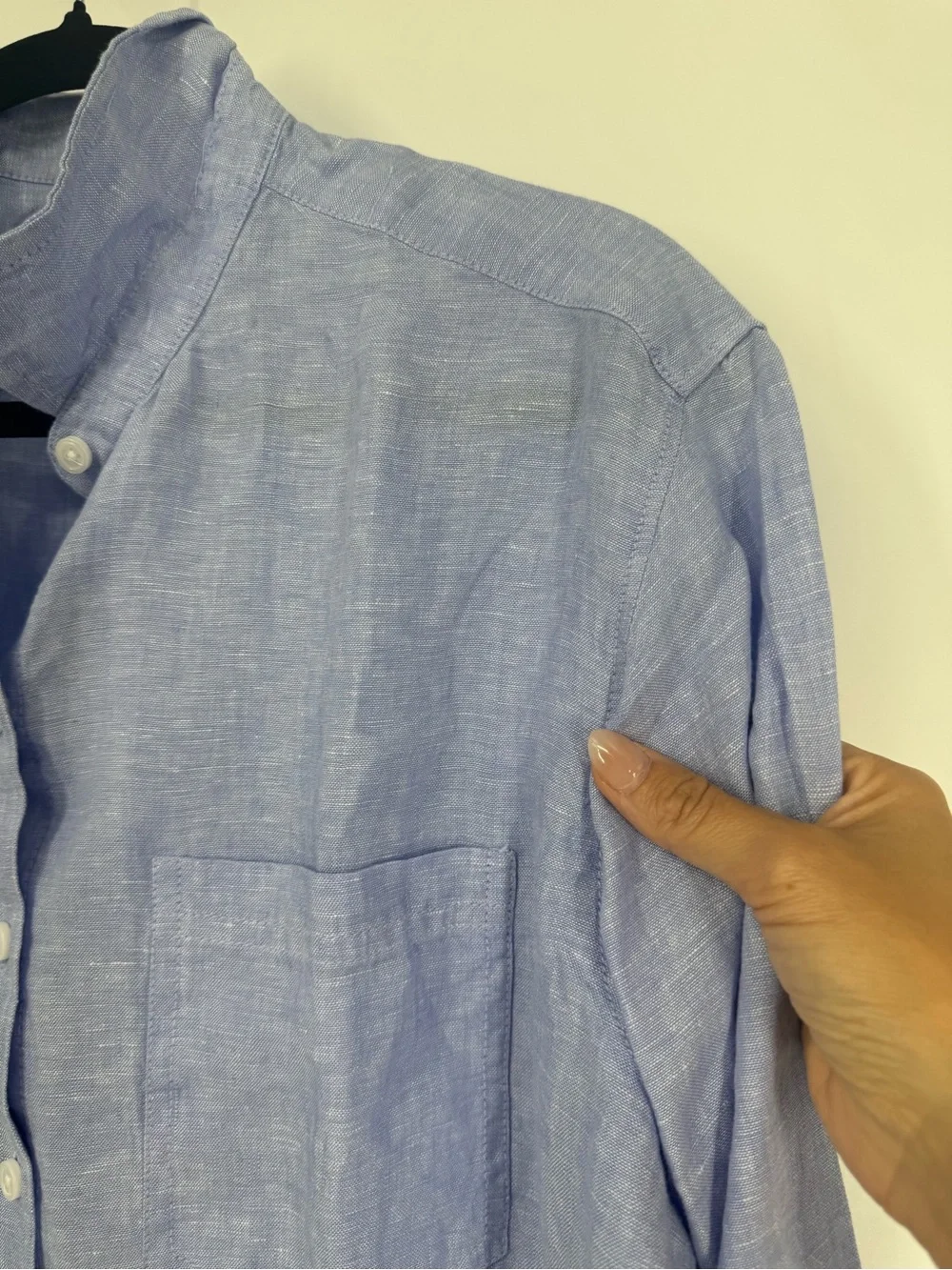 NWT J. Crew Tall Garçon Classic Shirt Baird McNutt Irish Linen French Blue 12T